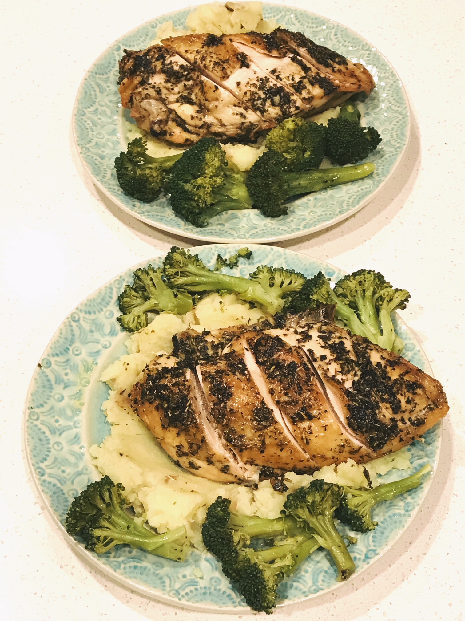Roasted Chicken, Mashed Sweet Potatoes, & Broccoli – Everything Albright